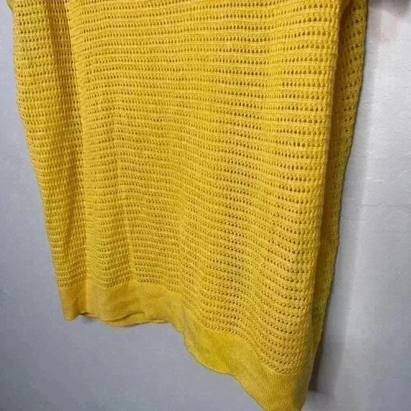 Torrid Yellow Open Shoulder Knit Short Sleeve Top 3 3X 22/24 - Picture 5 of 7